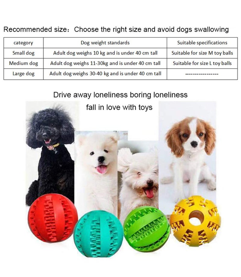 Sunglow 2 Pack Dog Toy Ballï¼ŒNontoxic Bite Resistant Teething Toys Balls for Small/Medium/Large Dog and Puppy Cat, Dog Pet Food Treat Feeder Chew Tooth Cleaning Ball Exercise Game IQ Training Ball - Image 3